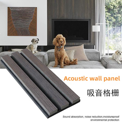 품질 MDF 나무로 된 음향 얇은 널빤지 내벽 패널 2400*600*22mm 공장